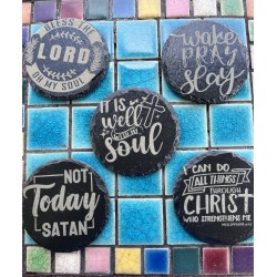 Slate Coasters - Christian Quotes (set of 4)