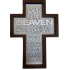 Wood Cross-Shaped Plaque with The Lord's Prayer