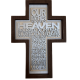 Wood Cross-Shaped Plaque with The Lord's Prayer Wood Cross-Shaped Plaque with The Lord's Prayer