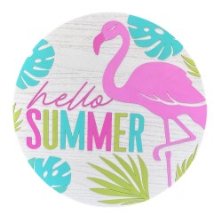 18" Hello Summer Hand Painted Wood Sign